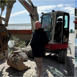 Passerella a Ventimiglia, allestito il cantiere: al via le operazioni per la demolizione del troncone (Foto e video)
