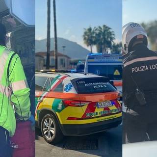 Ventimiglia, incidente stradale in corso Francia: scooter investe un pedone (Foto)