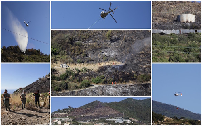 Sanremo: incendio di ieri in via Monte Ortigara, 15 ettari in fumo ed in atto la bonifica degli elicotteri e le indagini dei Carabinieri (Foto e Video) Sanremo: incendio di ieri in via Monte Ortigara, 15 ettari in fumo ed in atto la bonifica degli elicotteri e le indagini dei Carabinieri (Foto e Video)