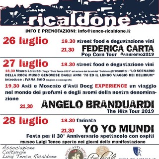 Ricaldone (AL): una cena concerto all’insegna della buona cucina e di ottimi vini nell’ambito del festival l’Isola in collina, che dal 1992 omaggia Luigi Tenco. Ricaldone (AL): una cena concerto all’insegna della buona cucina e di ottimi vini nell’ambito del festival l’Isola in collina, che dal 1992 omaggia Luigi Tenco.