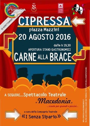 Cipressa: festa in piazza il 20 agosto con musica, spettacolo e gastronomia