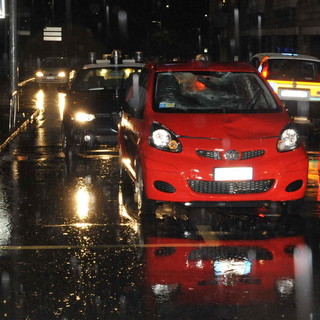 Le immagini si riferiscono ai soccorsi  alla persona investita nel capoluogo