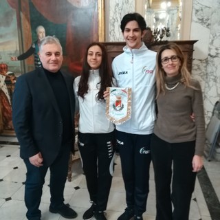 Sanremo, ricevuti a palazzo Bellevue gli atleti di pattinaggio artistico