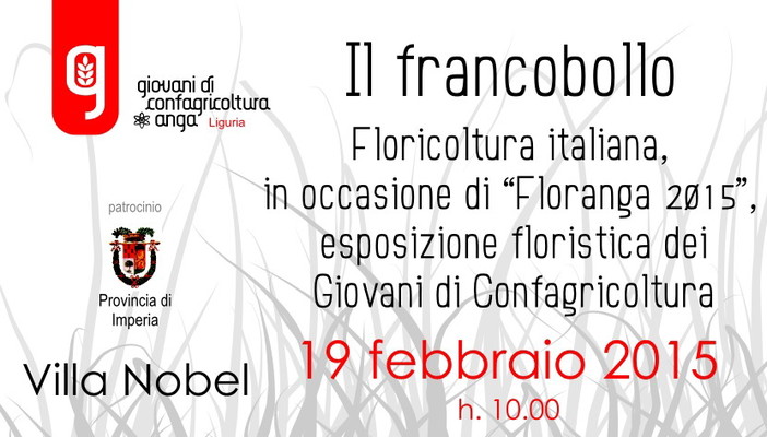Sanremo: giovedì prossimo a Villa Nobel la presentazione del francobollo in occasione di 'Floranga 2015' Sanremo: giovedì prossimo a Villa Nobel la presentazione del francobollo in occasione di 'Floranga 2015'