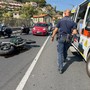 Ventimiglia, incidente sul cavalcavia di Nervia: traffico in tilt (Foto)