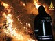 Doppio incendio di sterpaglie in serata nella zona di Cesio e tra Castellaro e Pompeiana