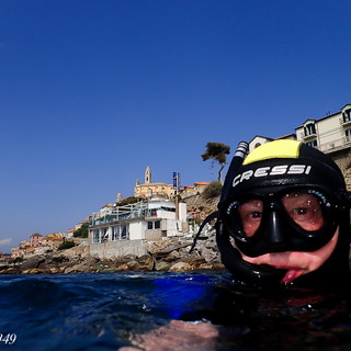 Gli splendidi fondali davanti a Cervo immortalati quest'oggi dal fotografo Marcello Nan