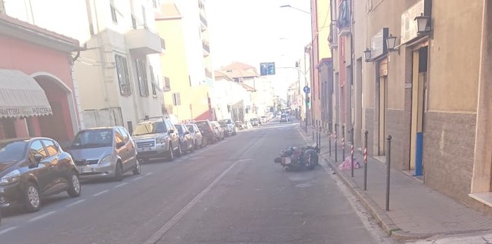 Imperia: anziano travolto da uno scooter in via Garessio