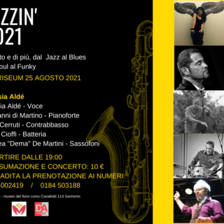 Sanremo: per la rassegna ‘Jazzin' 2021’, aperitivo musicale con la cantante Alessia Aldé