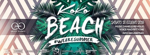 Imperia: al Koko Beach ritornano i Giovedì Apericena Hula Hoop con le isole del gusto e il sabato #WeAreSummer con musica fino all'alba Imperia: al Koko Beach ritornano i Giovedì Apericena Hula Hoop con le isole del gusto e il sabato #WeAreSummer con musica fino all'alba
