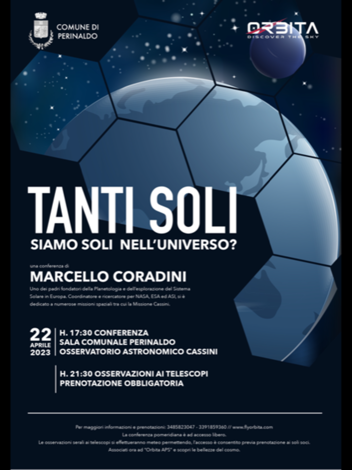Perinaldo: sabato la conferenza "Siamo soli nell'universo?" con Marcello Corradini Perinaldo: sabato la conferenza "Siamo soli nell'universo?" con Marcello Corradini