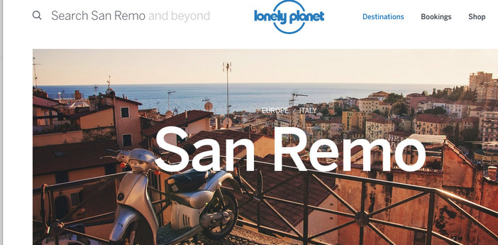 Sanremo: la Lonely Planet sostituisce la foto di Mentone con quella della città dei fiori Sanremo: la Lonely Planet sostituisce la foto di Mentone con quella della città dei fiori