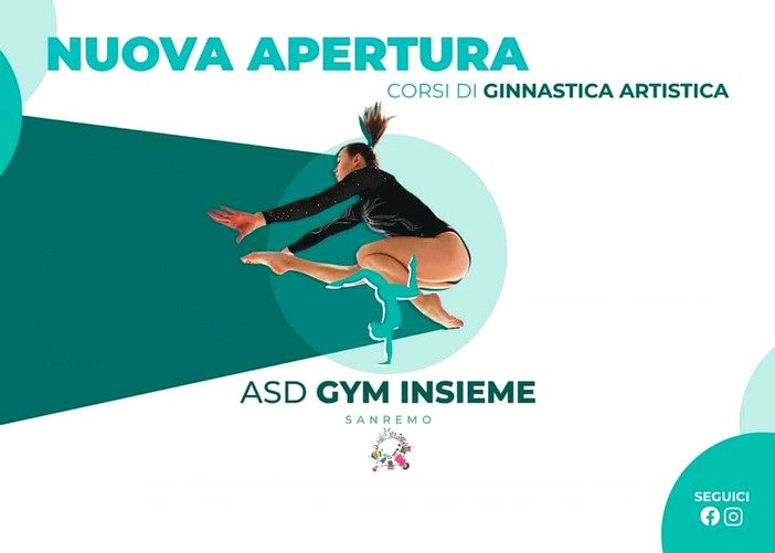 Sanremo, dal 4 ottobre al via i corsi di ginnastica artistica della società 'Insieme'