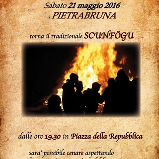Pietrabruna: sabato sera la tradizionale manifestazione di accensione del Scunfoegu Pietrabruna: sabato sera la tradizionale manifestazione di accensione del Scunfoegu