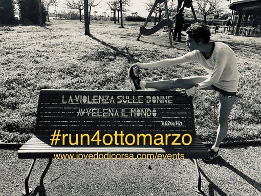 Bordighera: per la Festa della Donna, l'associazione Noi4You promuove la corsa #Run4OttoMarzo Bordighera: per la Festa della Donna, l'associazione Noi4You promuove la corsa #Run4OttoMarzo