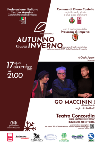 Diano Castello, sabato al teatro Concordia in scena lo spettacolo “Go Maccinin!”