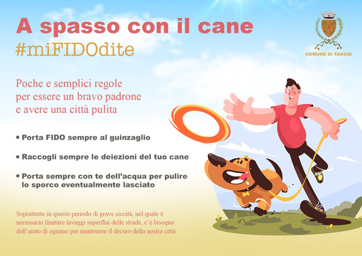 Taggia, l'appello del sindaco Conio ai proprietari di cani: "Costretti a evitare il lavaggio superfluo delle strade, necessaria la collaborazione di tutti"