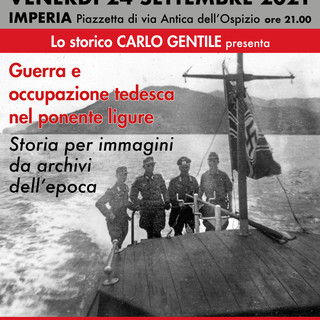 Imperia: venerdì l'incontro "Guerra e occupazione tedesca nel ponente ligure" con Carlo Gentile