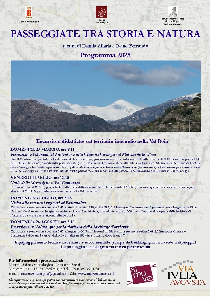Domenica 25 maggio escursione al Monument Libérator e alla Cime de Causéga sul Plateau de la Céva