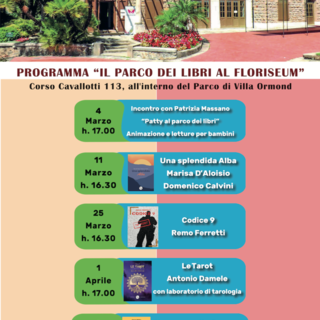 Sanremo: dal 4 marzo al Floriseum la rassegna "Il parco dei Libri" targata Antea Edizioni Sanremo: dal 4 marzo al Floriseum la rassegna "Il parco dei Libri" targata Antea Edizioni