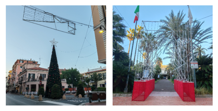 Bordighera si prepara al Natale: luminarie installate lungo le vie della città (Foto) Bordighera si prepara al Natale: luminarie installate lungo le vie della città (Foto)