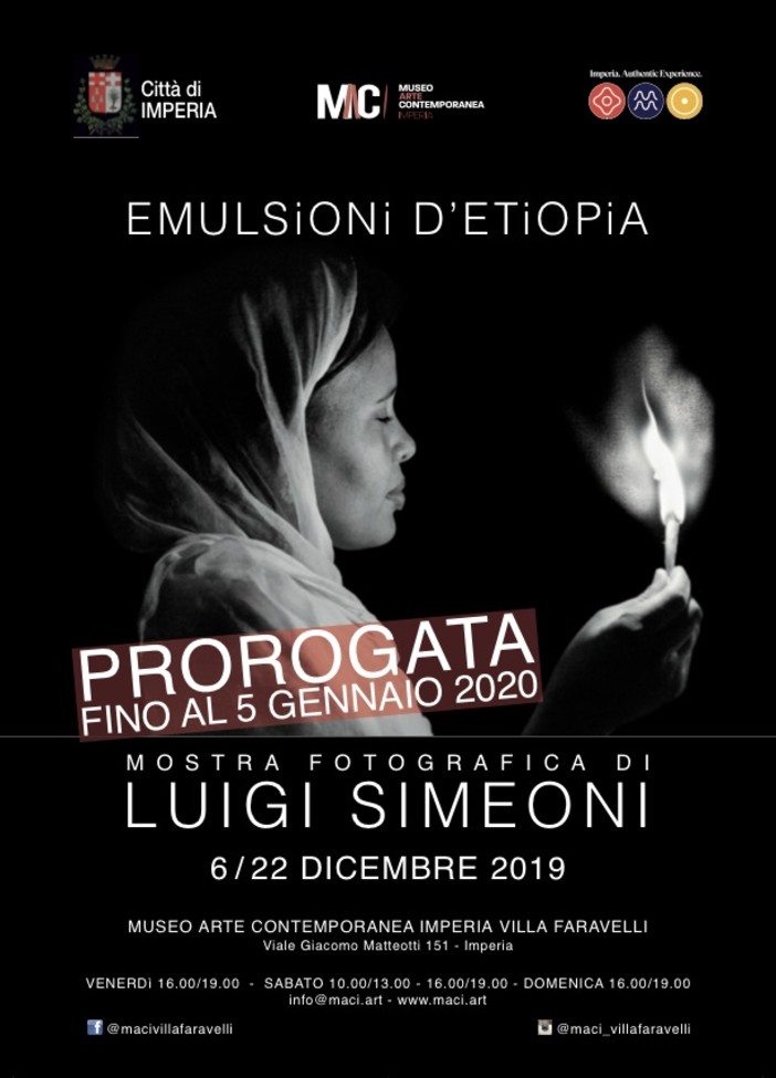 Imperia: ultima settimana al MACI per la mostra Emulsioni d'Etiopia di Luigi Simeoni