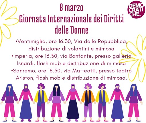 Sanremo, 8 marzo flash mob per la Giornata Internazionale dei Diritti delle Donne Sanremo, 8 marzo flash mob per la Giornata Internazionale dei Diritti delle Donne