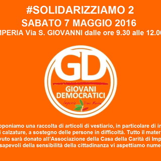 #Solidarizziamo2: domani mattina un punto di raccolta dei Giovani Democratici al mercato di Imperia