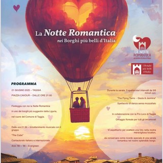 Taggia, sabato 21 giugno torna “La Notte Romantica”: il programma Taggia, sabato 21 giugno torna “La Notte Romantica”: il programma