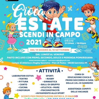Sanremo, successo per le iscrizioni all'edizione 2021 del "Gioca Estate, scendi in campo"
