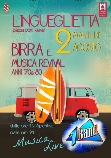 Cipressa: martedì prossimo a Lingueglietta, aperitivo e musica live con la Uno Band