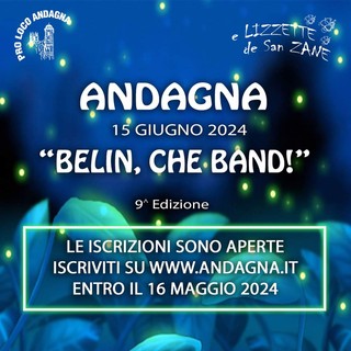 La proloco di Andagna organizza l'edizione 2024 di &quot;Belin, che band!&quot;: ecco come partecipare