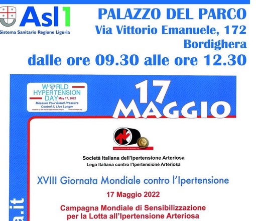 Lotta all'ipertensione arteriosa, screening a Bordighera. Iniziativa di Asl1 con il patrocinio della Croce Rossa