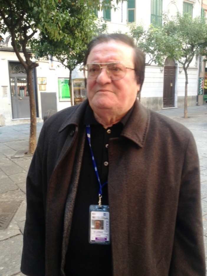 Leone di Lernia in piazza Bresca oggi a Sanremo (foto © Sanremonews.it)