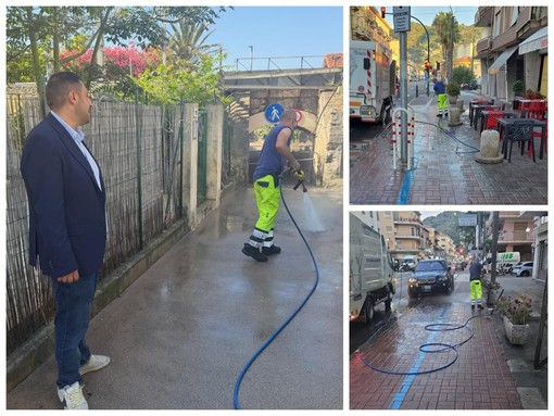 Vallecrosia al Mare più pulita e accogliente, iniziati i lavaggi programmati delle vie (Foto) Vallecrosia al Mare più pulita e accogliente, iniziati i lavaggi programmati delle vie (Foto)