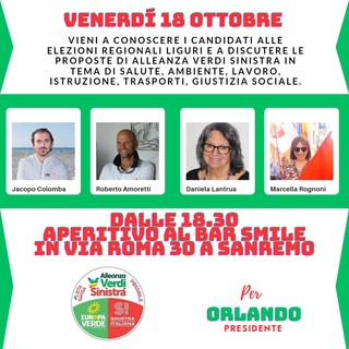 Elezioni, 'Alleanza Verdi Sinistra' presenta i suoi candidati alle regionali di fine mese Elezioni, 'Alleanza Verdi Sinistra' presenta i suoi candidati alle regionali di fine mese