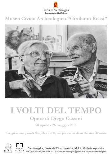 Ventimiglia: oggi pomeriggio alle 17 "I volti del tempo", inaugurazione della mostra di Diego Cassini al MAR Ventimiglia: oggi pomeriggio alle 17 "I volti del tempo", inaugurazione della mostra di Diego Cassini al MAR