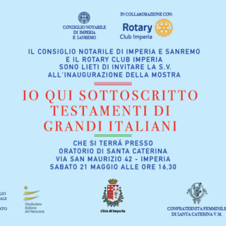Da sabato all'11 giugno arriva a Imperia la mostra del notariato: evento organizzato dal club Rotary (foto)