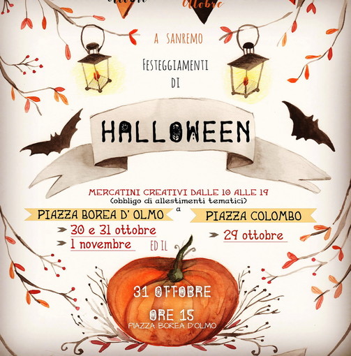 Sanremo: Festa di Halloween, un lungo weekend di appuntamenti tra maschere, musica e mercatini
