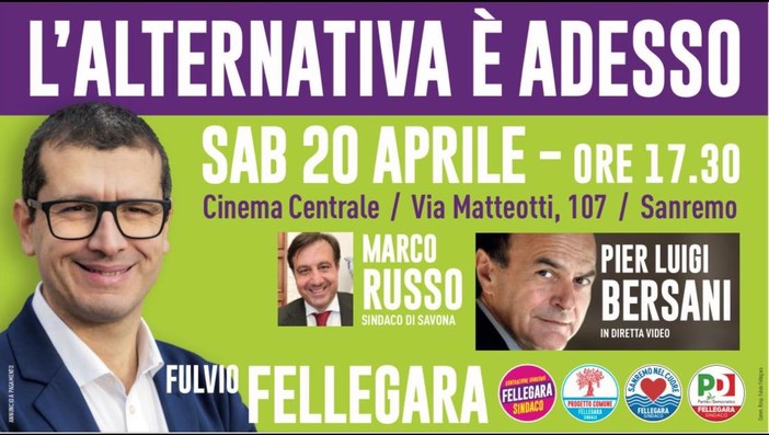 Sanremo, sabato 20 aprile primo appuntamento con "Fellegara incontra i sindaci" Sanremo, sabato 20 aprile primo appuntamento con "Fellegara incontra i sindaci"