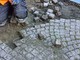 Imperia, iniziati i lavori di ricostruzione della pavimentazione danneggiata in Via Monti a Oneglia (Foto)