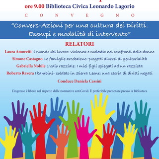 Imperia: sabato un Convegno dal titolo 'Convers- Azioni per una cultura dei Diritti. Esempi e modalità di intervento'