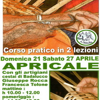 Sabato 21 e domenica 27 aprile ad Apricale un corso pratico di 'Intreccio creativo' Sabato 21 e domenica 27 aprile ad Apricale un corso pratico di 'Intreccio creativo'