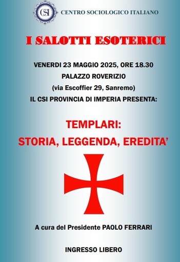 Sanremo, venerdì 23 maggio ritornano a Palazzo Roverizio "I salotti esoterici" Sanremo, venerdì 23 maggio ritornano a Palazzo Roverizio "I salotti esoterici"