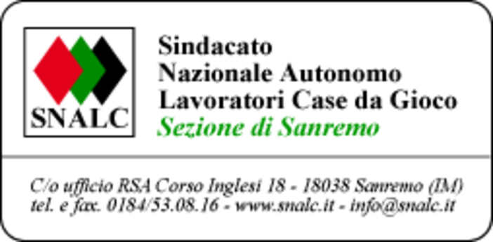 Sanremo, sciopero Snalc al Casinò: adesione del 66% Sanremo, sciopero Snalc al Casinò: adesione del 66%