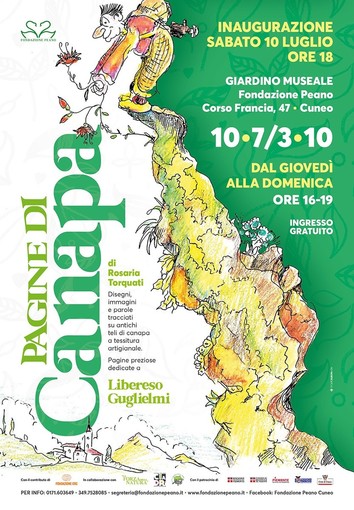 Sabato 10 luglio a Cuneo la mostra “PAGINE DI CANAPA” di Rosaria Torquati e dedicata a Libereso Guglielmi Sabato 10 luglio a Cuneo la mostra “PAGINE DI CANAPA” di Rosaria Torquati e dedicata a Libereso Guglielmi
