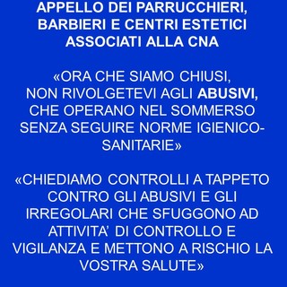 CNA Benessere e Sanità in provincia di Imperia sottoscrive l'appello al Ministro dell’Interno, “Più controlli contro l’abusivismo” CNA Benessere e Sanità in provincia di Imperia sottoscrive l'appello al Ministro dell’Interno, “Più controlli contro l’abusivismo”