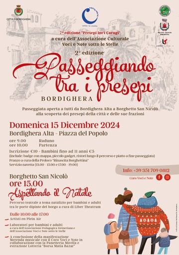 Bordighera, domenica Borghetto San Nicolò in festa con 'Passeggiando tra i presepi' Bordighera, domenica Borghetto San Nicolò in festa con 'Passeggiando tra i presepi'