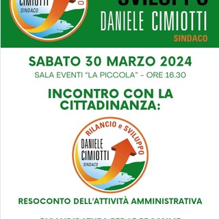 Ospedaletti, il sindaco Cimiotti incontra i cittadini e presenta i candidati di 'RIlancio e Sviluppo'