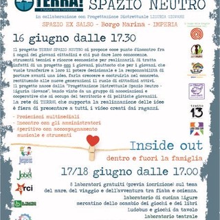 Imperia: da venerdì a domenica l'iniziativa per le famiglie “Terra! Spazio Neutro” Imperia: da venerdì a domenica l'iniziativa per le famiglie “Terra! Spazio Neutro”